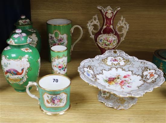 A collection of Coalport tallest 22cm